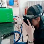 卖焊接设备的小姐姐图片